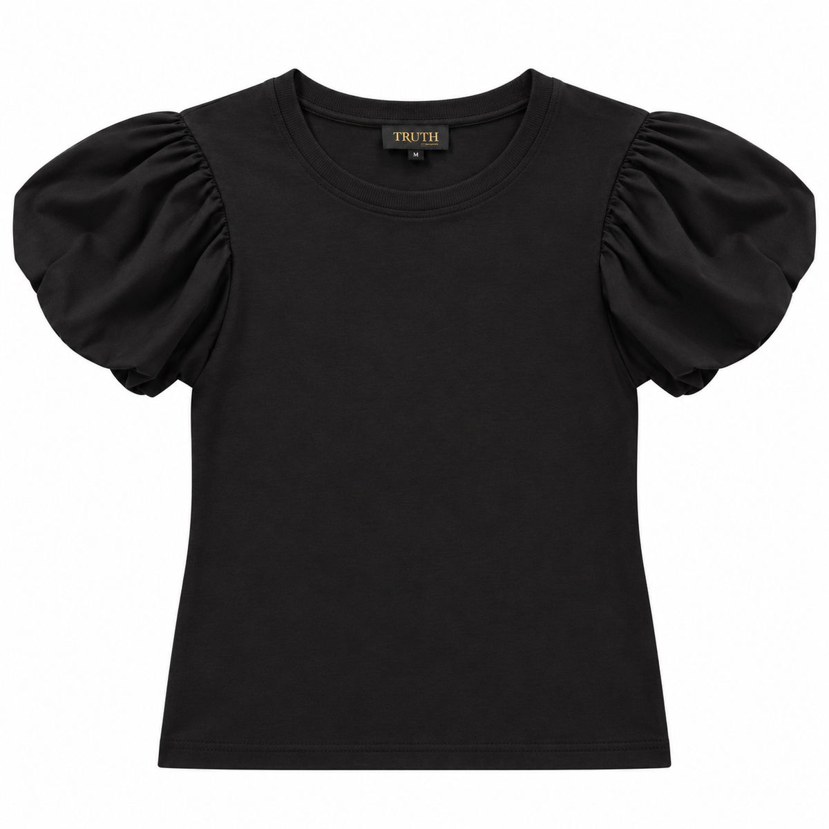 Truth Black Statement Puff Sleeve Top