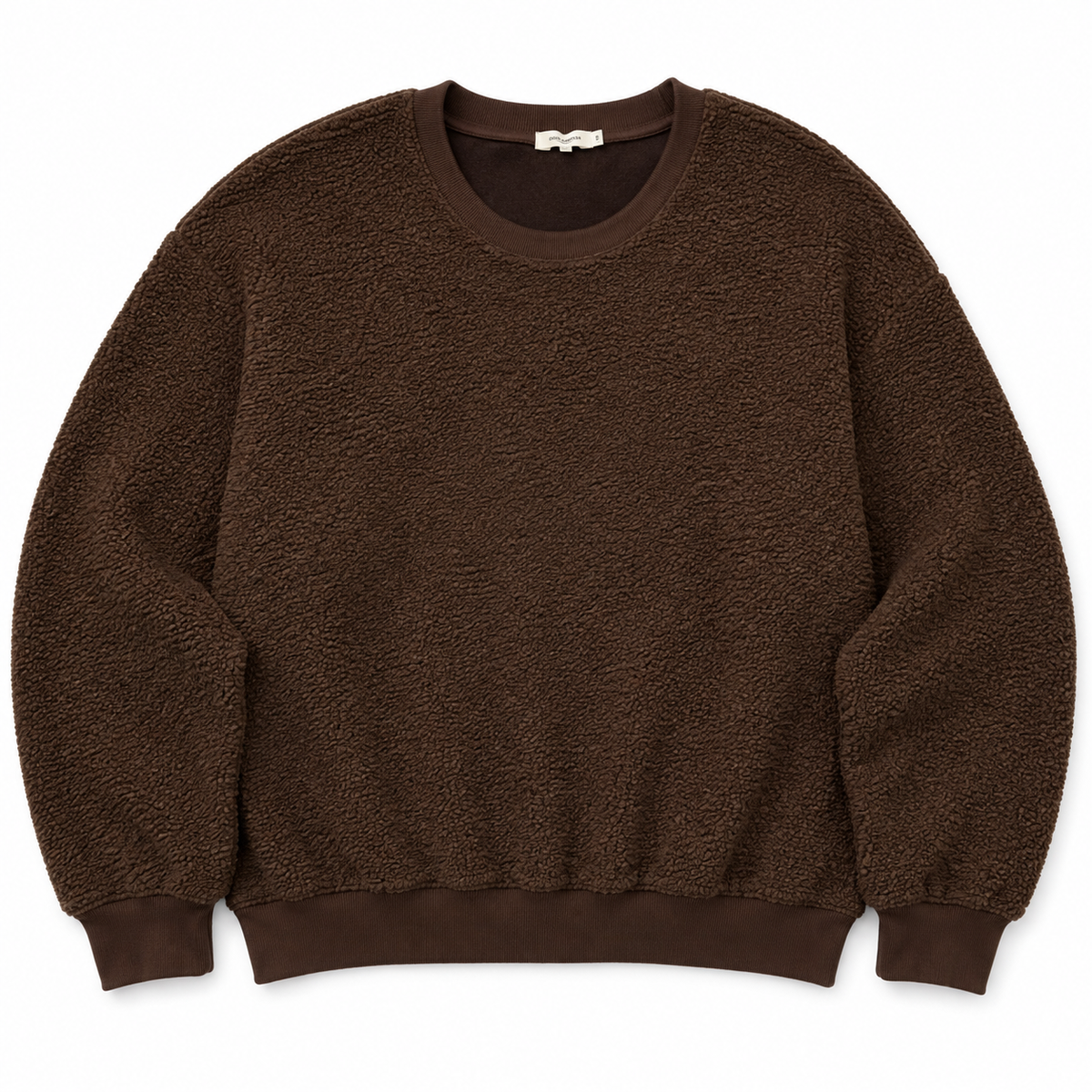 Brown Teddy Crew Neck Sweatshirt - Size 3