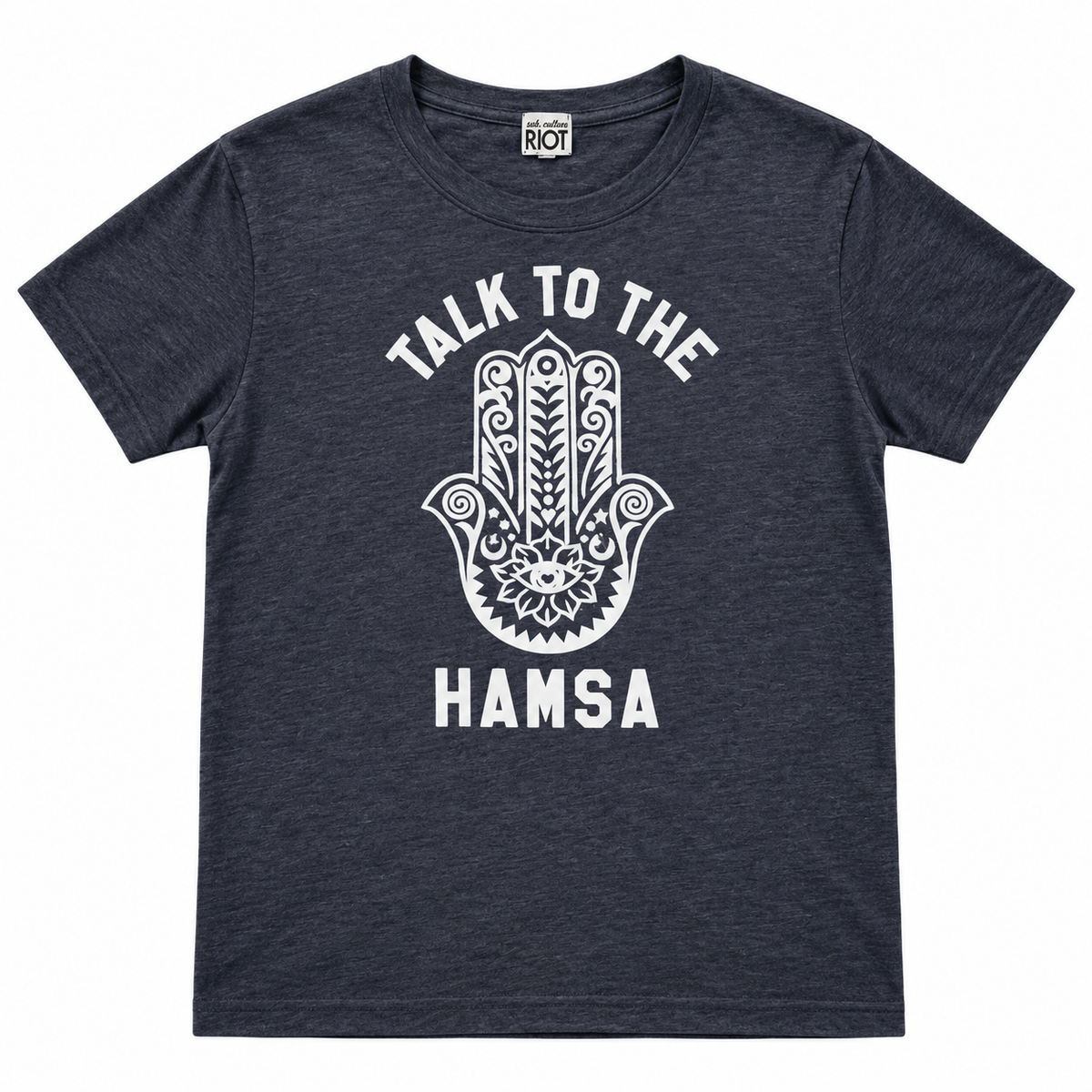 Talk to the Hamsa Charcoal Graphic Tee