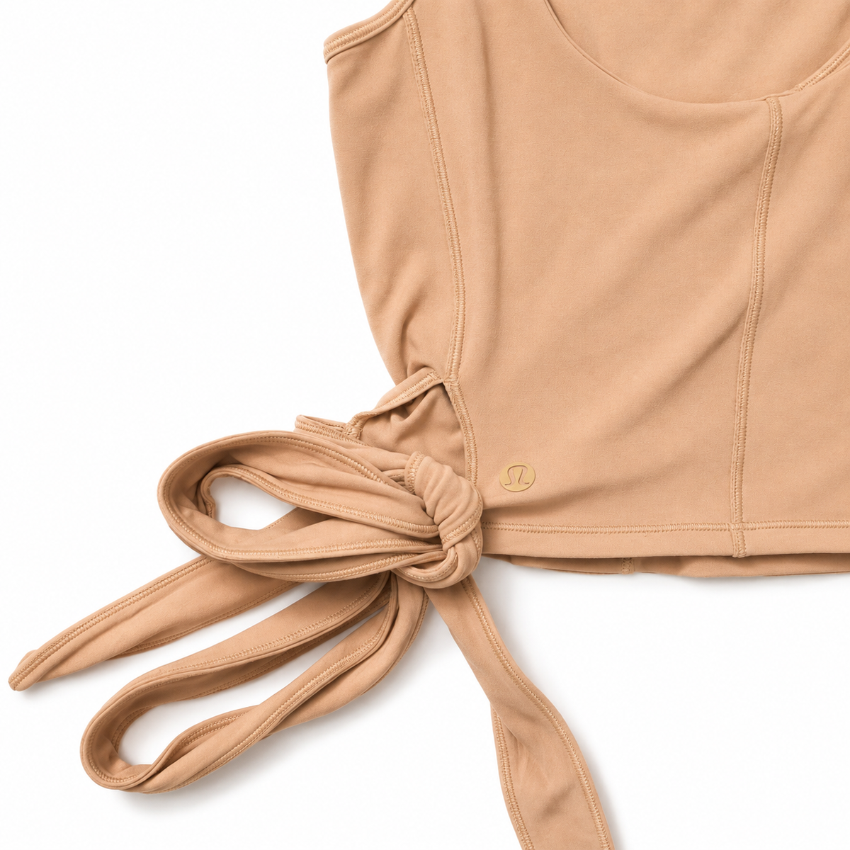 Lululemon Tan Wrap Tie Athletic Top