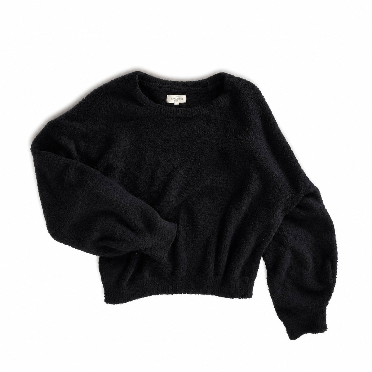 Black Fuzzy Sweater - Size S/M