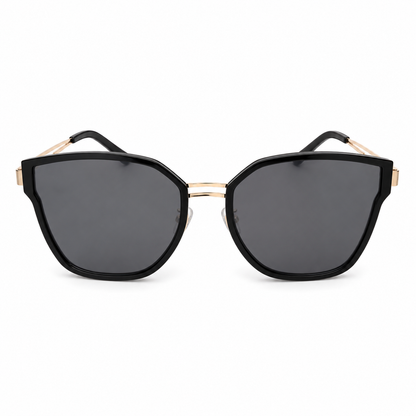 Retro Frame Black and Gold Sunglasses