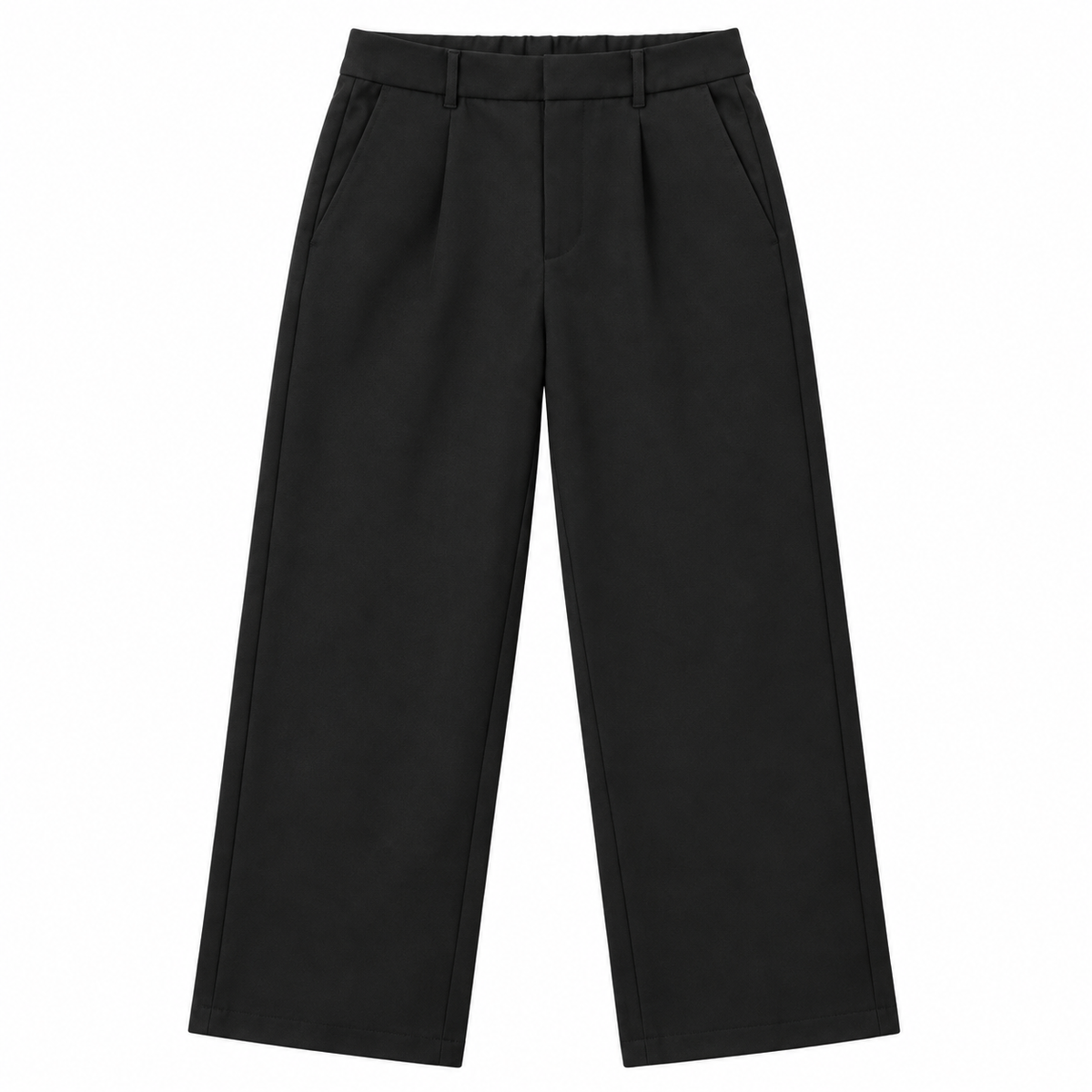 After Hours Black High-Rise Wide Leg Trouser Pants