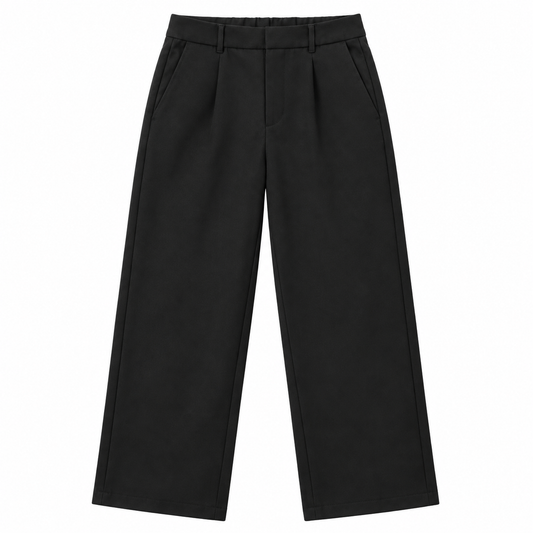 After Hours Black High-Rise Wide Leg Trouser Pants