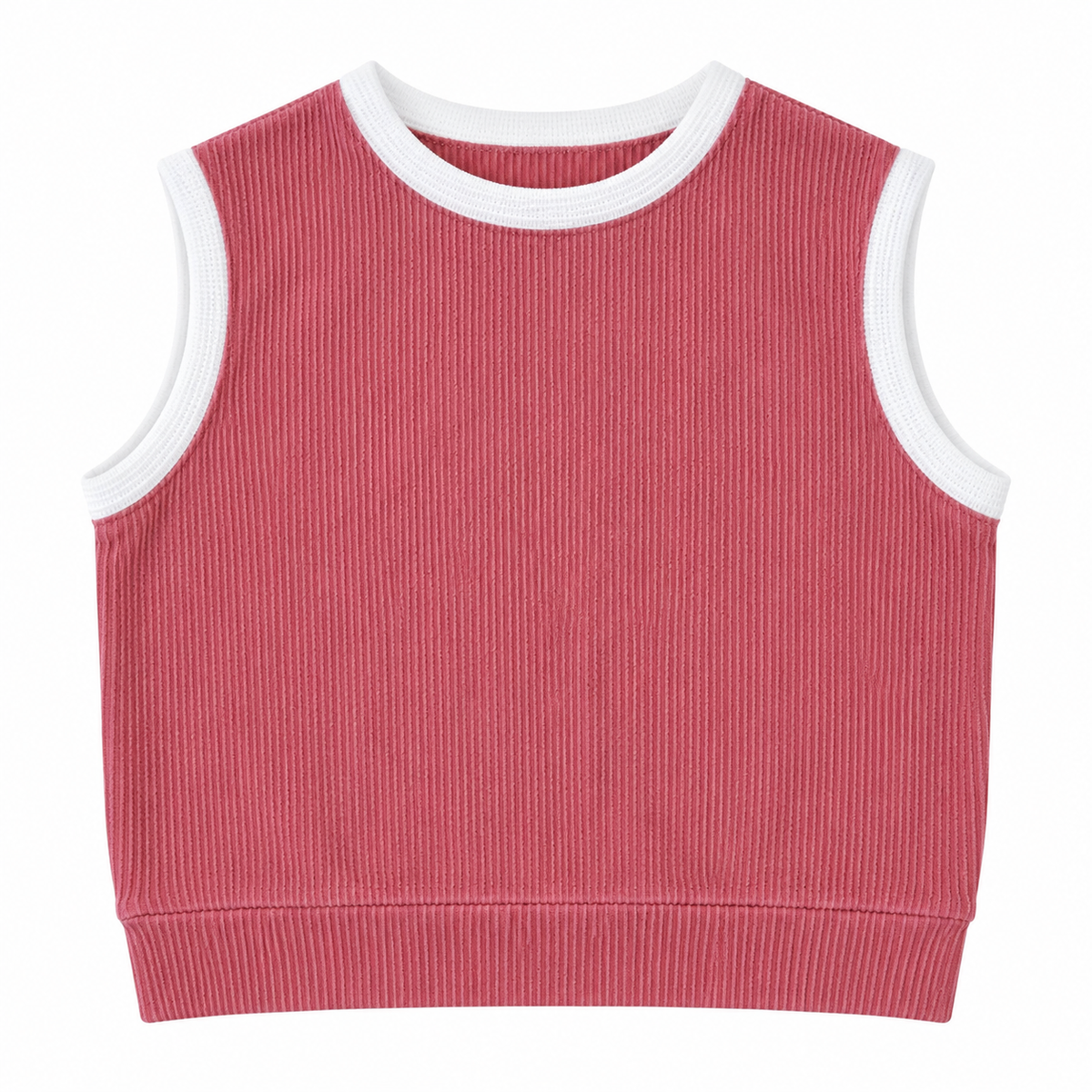 Game Day Darling Rose Ribbed Crop Top & Wrap Skort Set