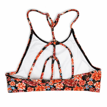 Two Piece Floral Cross Back Suit