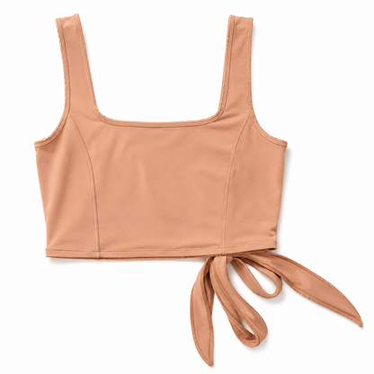 Lululemon Tan Wrap Tie Athletic Top