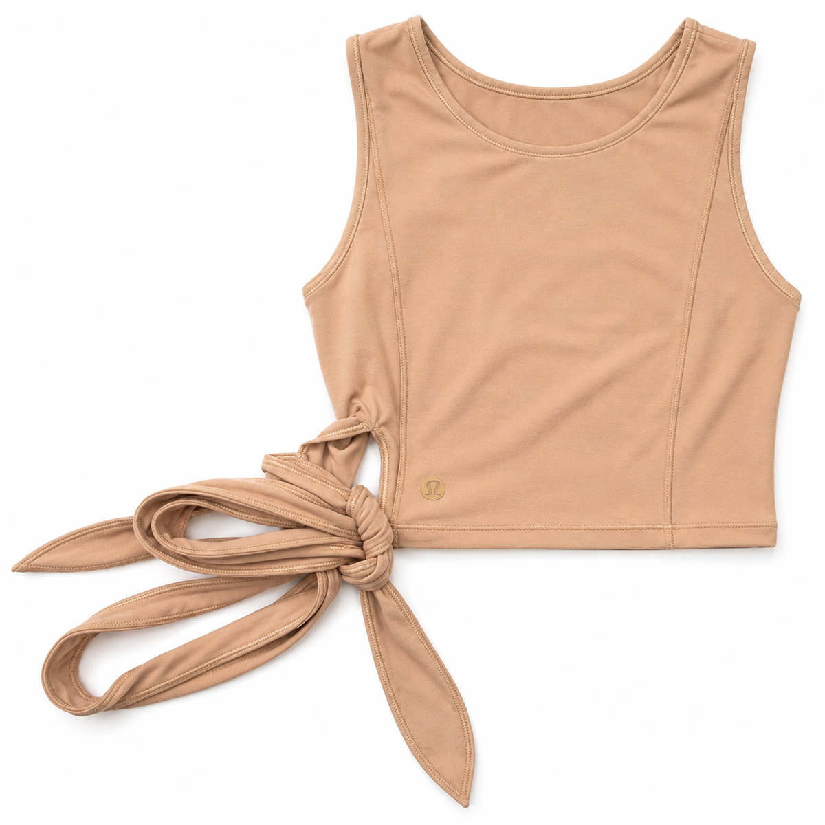 Lululemon Tan Wrap Tie Athletic Top
