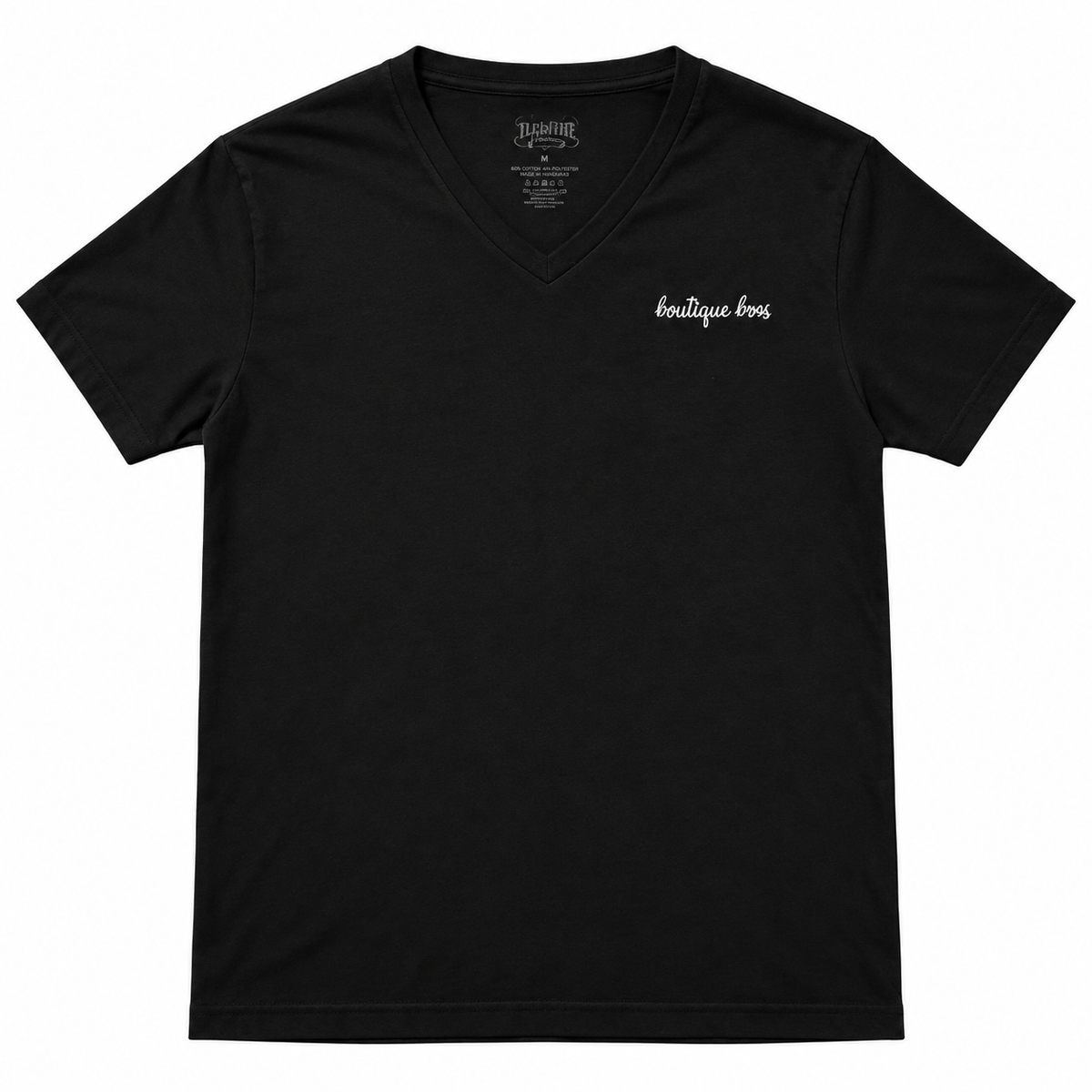 Boutique Boss Black V-Neck Graphic Tee