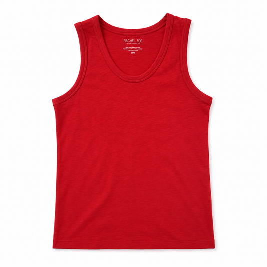 Red Loose Fit Tank - Size Medium