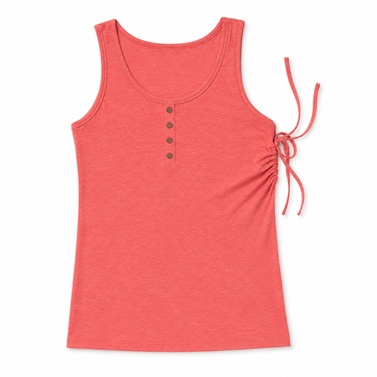 Red Tank With Tie Side - Size Medium
