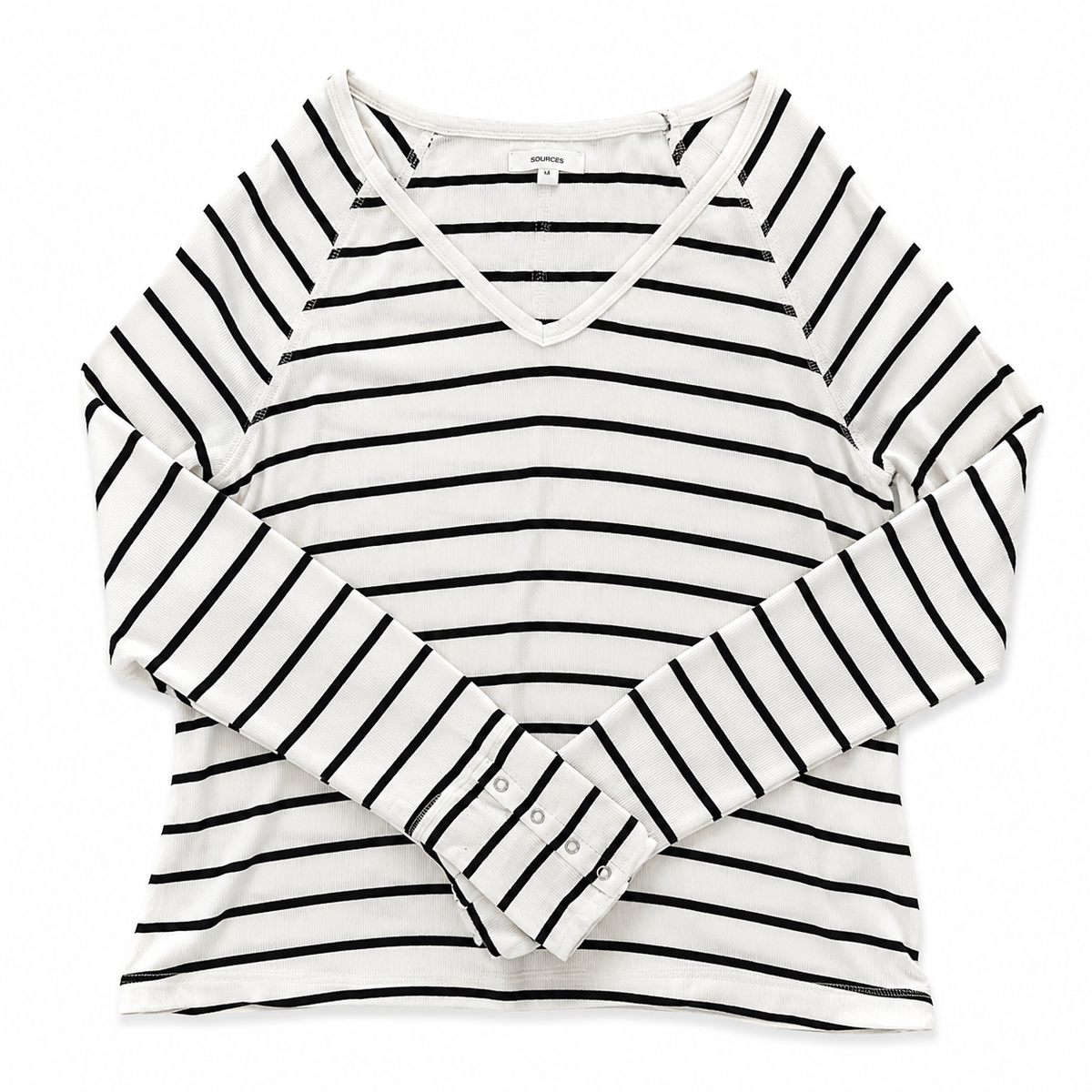 Long Sleeve Striped Top - Size Medium