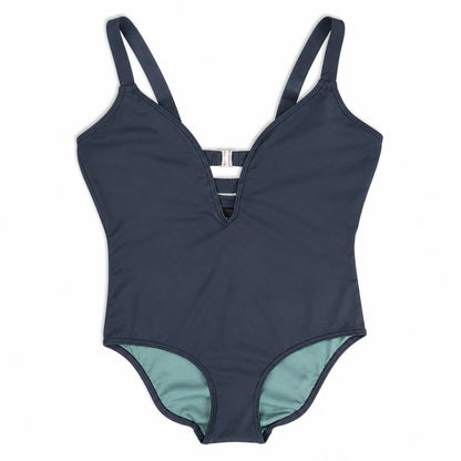Steel Blue Cut Out One Piece