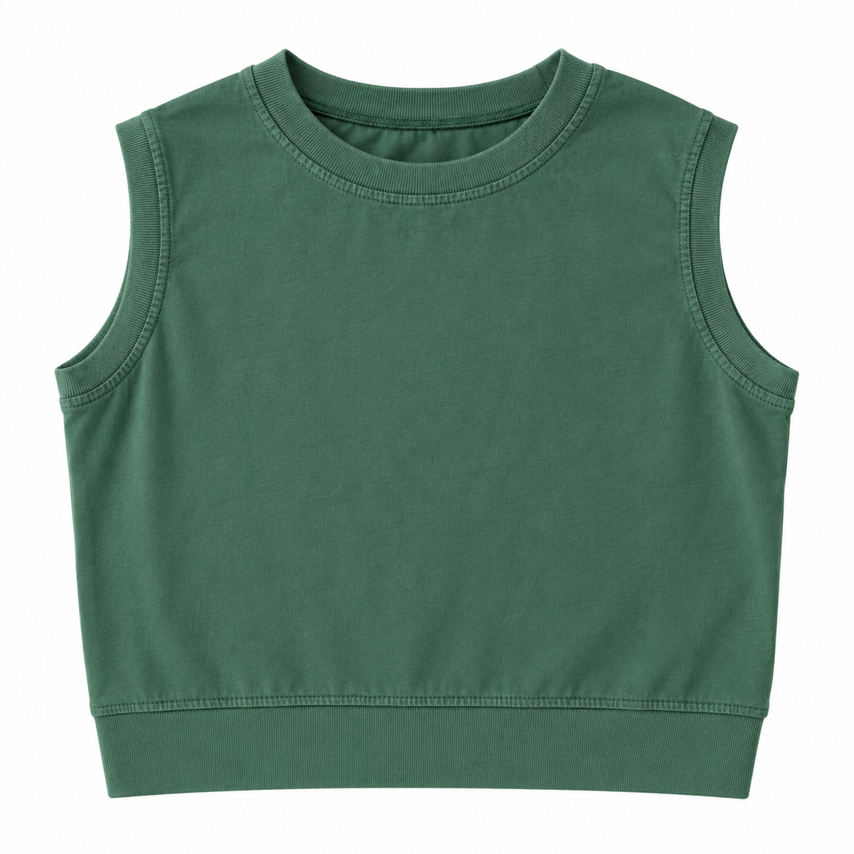 Evergreen Ease Two-Piece Crop Top & Wrap Skort Set
