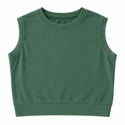 Evergreen Ease Two-Piece Crop Top & Wrap Skort Set